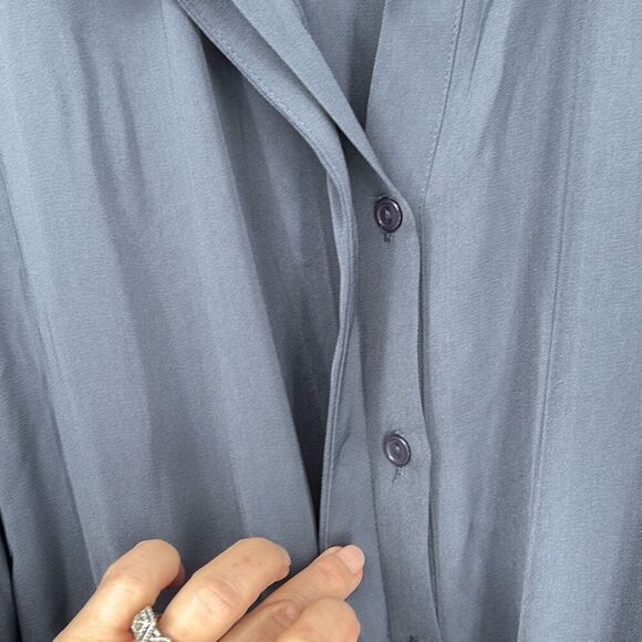 City Chic Tie Detail Dress Collared Smoke Grey XXL New‎ - Picture 8 of 16